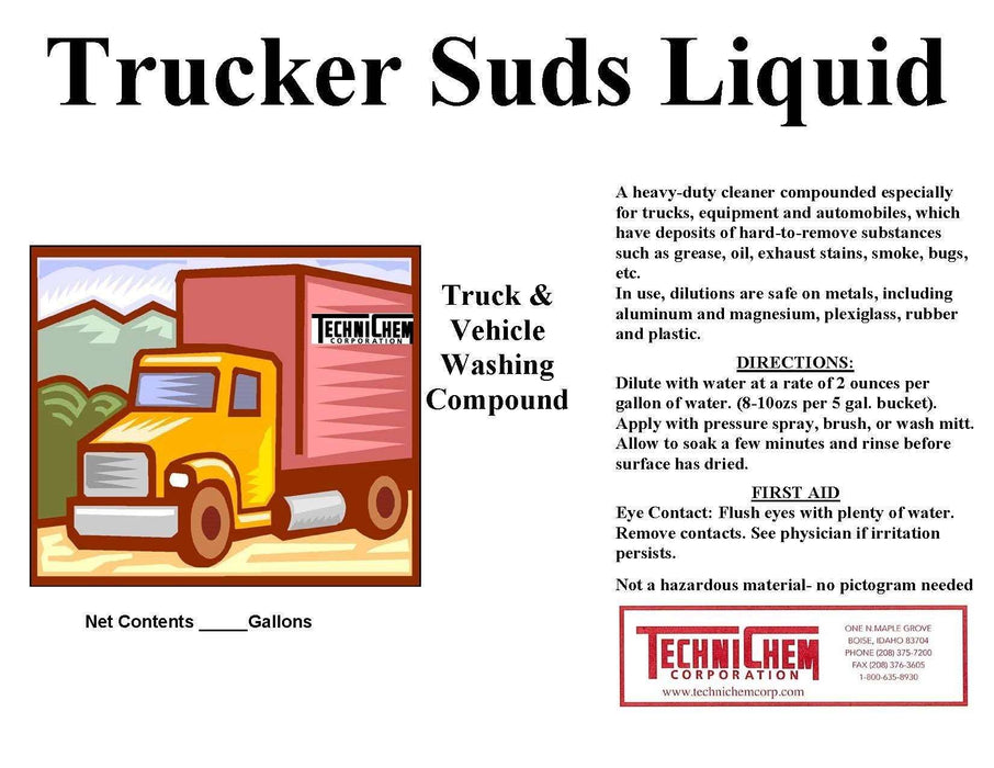 TRUCKER SUDS LIQUID, Vehicle Detergent