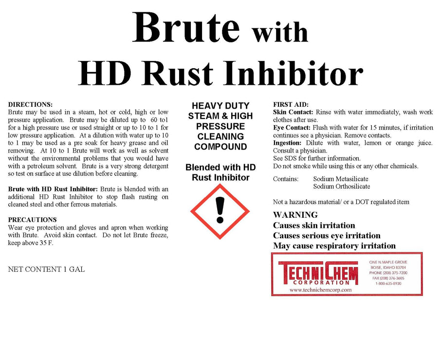 BRUTE LIQUID w/ HD RUST INHIBITOR, Heavy-Duty Detergent