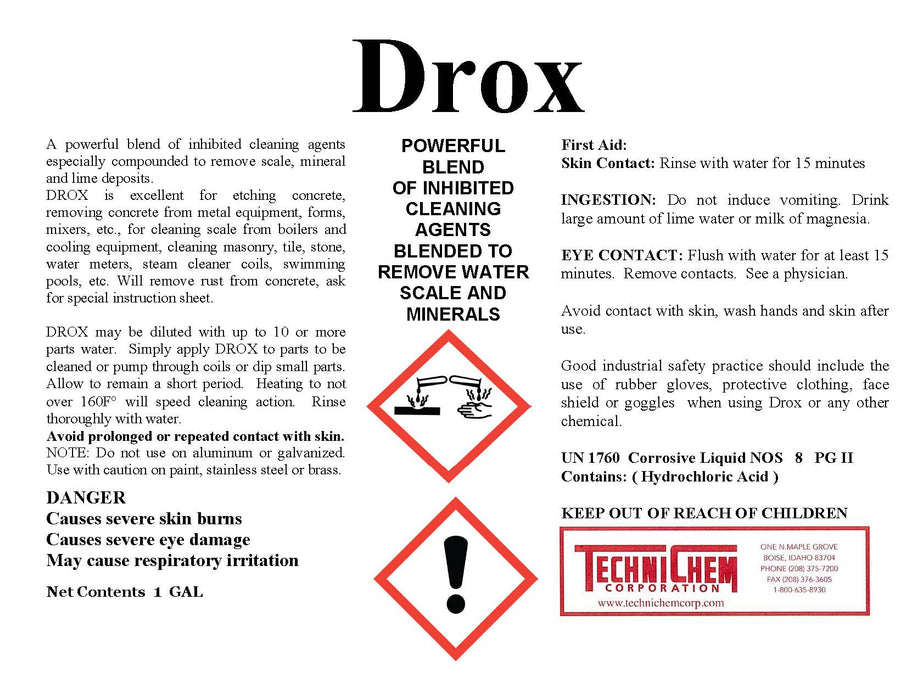 DROX,  Acid Descaler & Cleaner