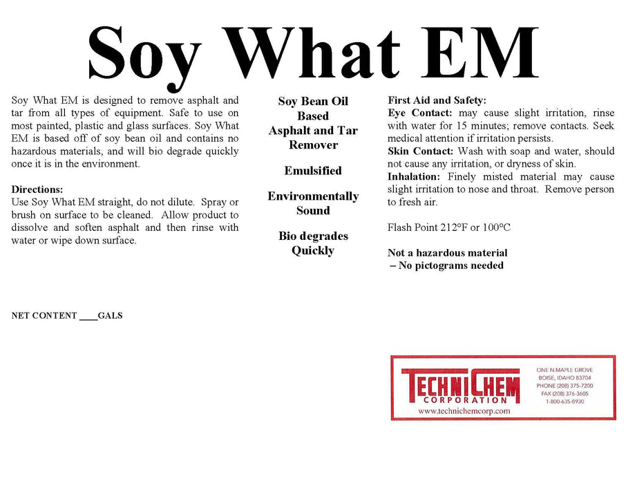 SOY WHAT EM, Safety Solvent