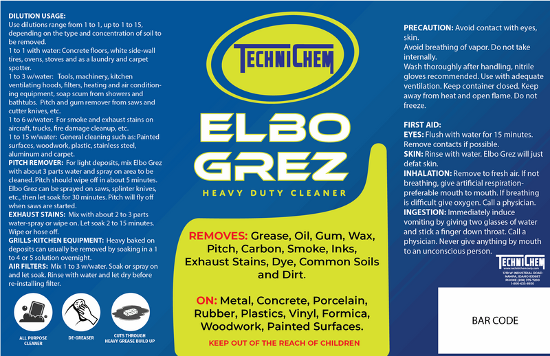 EL-BO GREZ, Heavy-Duty Degreaser Cleaner Concentrate