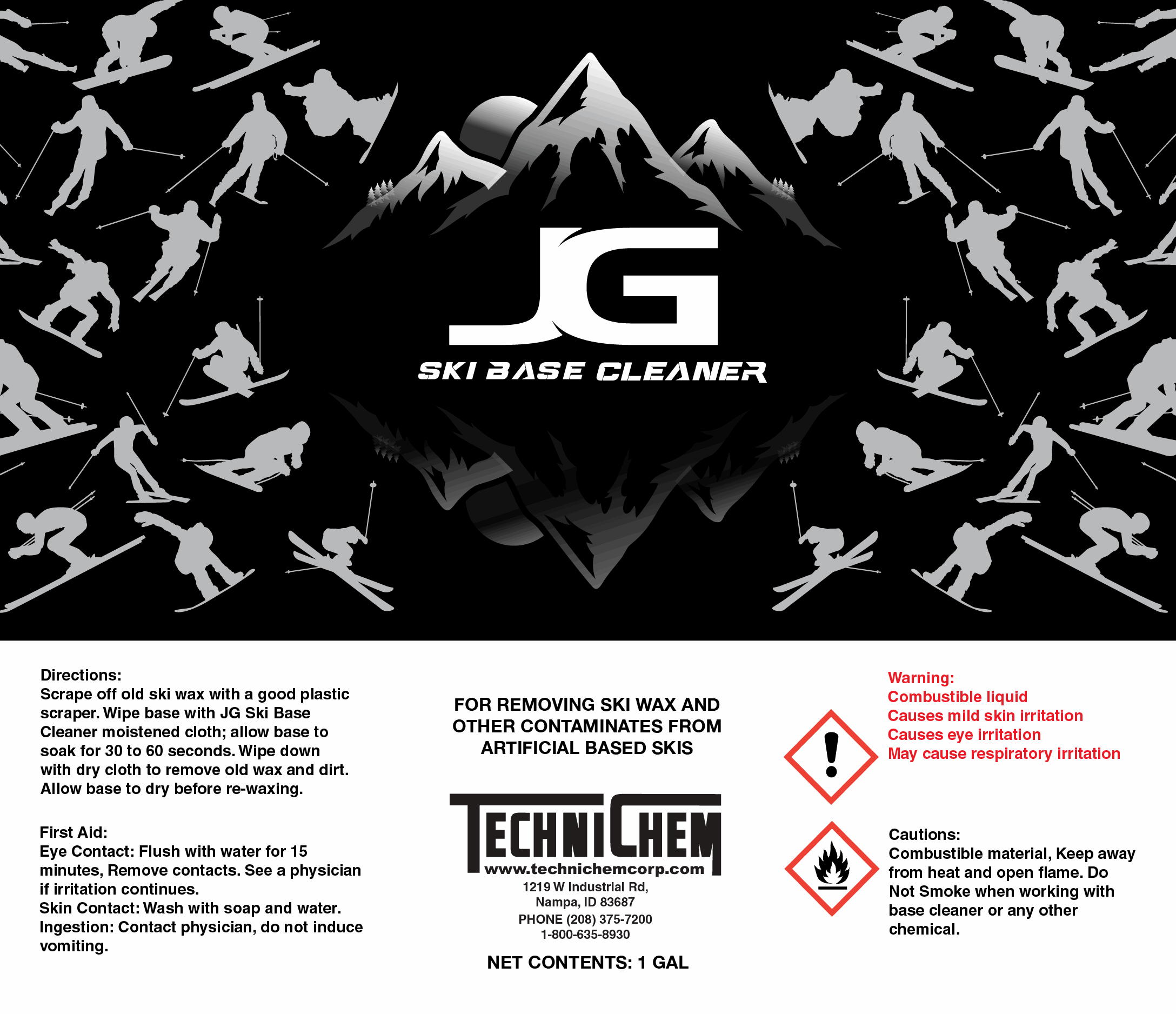 JG BASE CLEANER, Ski Base Cleaner — TECHNICHEM