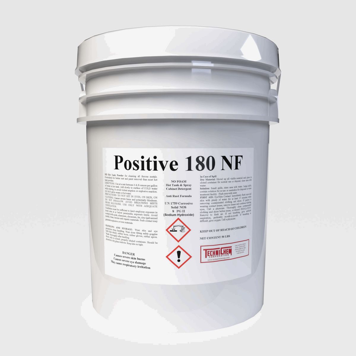 POSITIVE 180, Extra Heavy-Duty Hot Tank and Spray Cabinet Cleaner