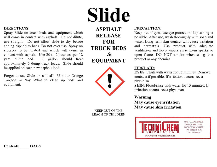 SLIDE, Asphalt Release