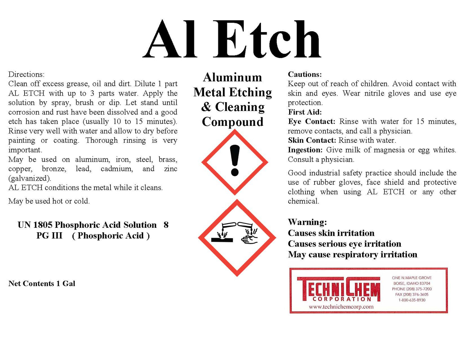 Products — TECHNICHEM