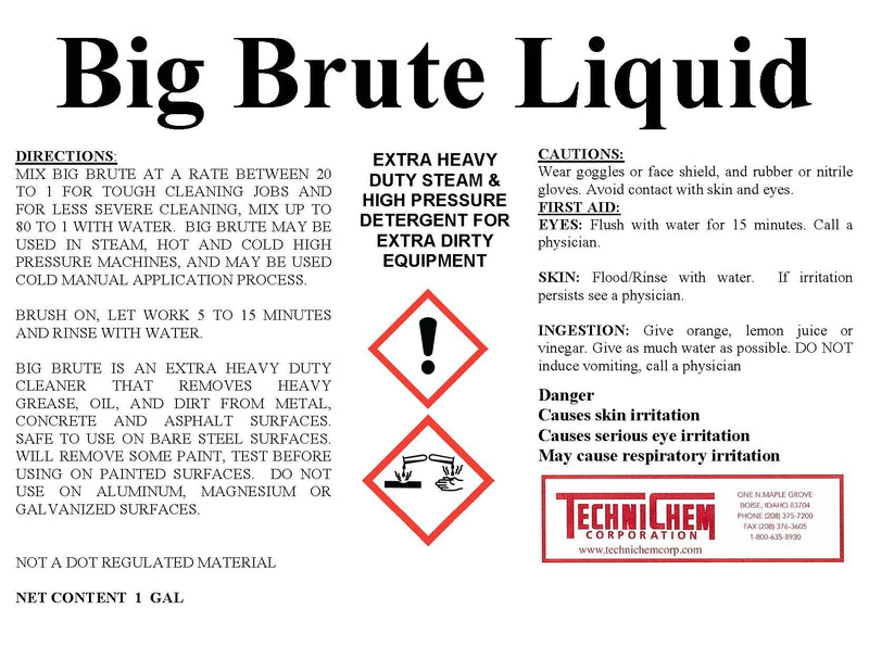 BIG BRUTE LIQUID, Detergente Extra Fuerte