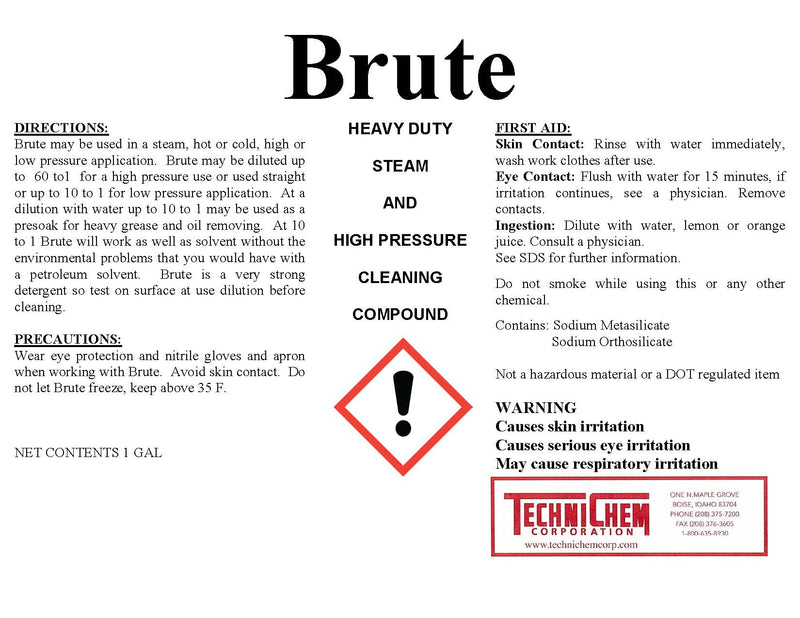BRUTE LIQUID, Detergente para Trabajo Pesado