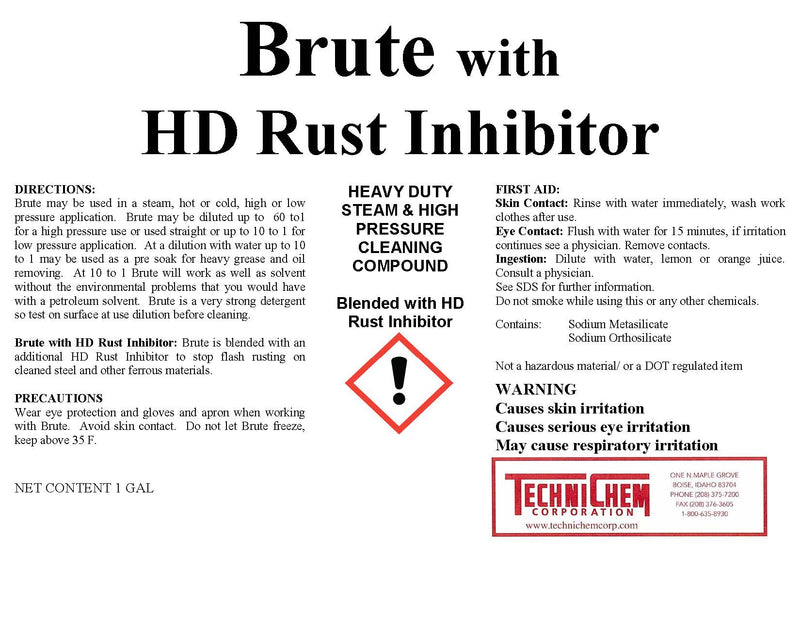 BRUTE LIQUID con INHIBIDOR DE ÓXIDO HD, detergente para trabajo pesado