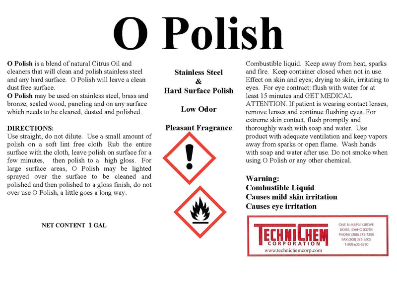 O POLISH, pulidor de acero inoxidable