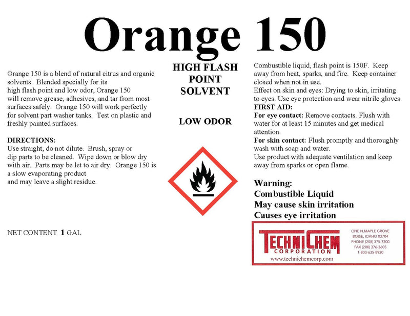 NARANJA 150, Solvente Cítrico
