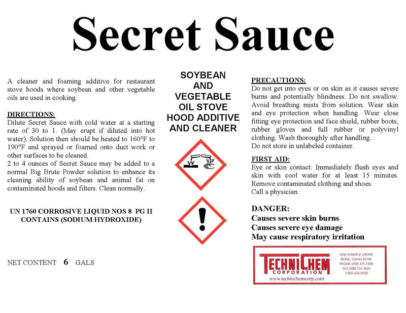SALSA SECRETA, Limpiador de Cofres Comerciales