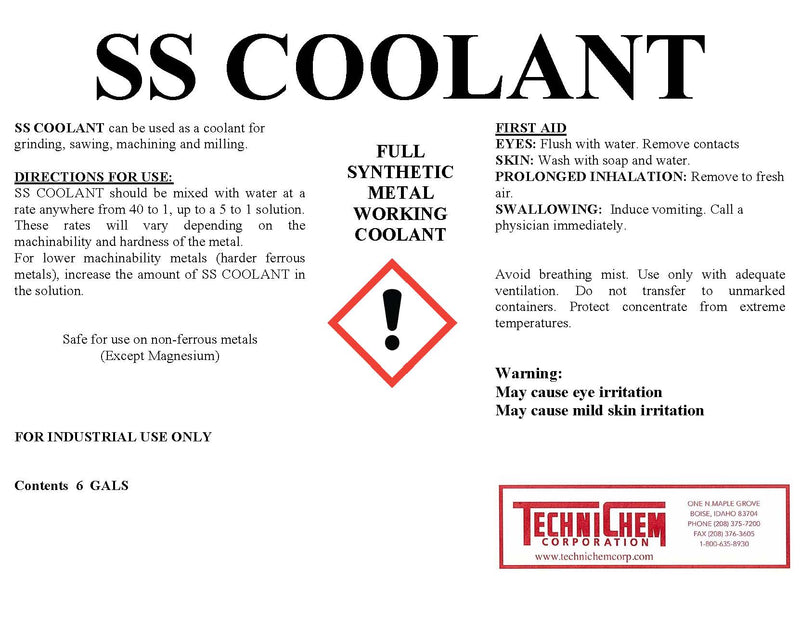 SS COOLANT, refrigerante de rectificado